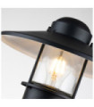 Lampe sur pied extérieur Klampenborg Verre transparent,acier inoxydable 304 Noir
