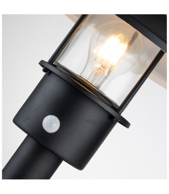 Lampada da terra per esterni Klampenborg Vetro trasparente, acciaio inossidabile 304 Nero