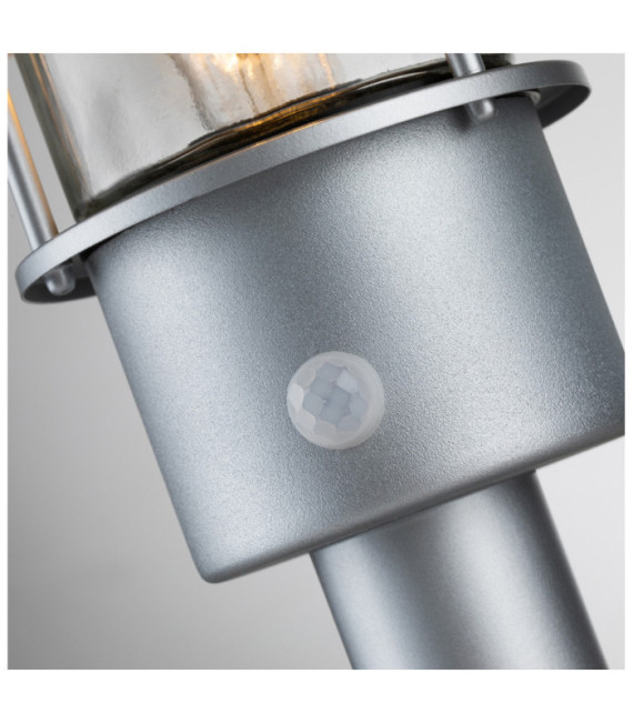 Lampada da terra per esterni Klampenborg Vetro trasparente, acciaio inossidabile 304 Argento
