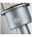 Lampe sur pied extérieur Klampenborg Verre transparent,acier inoxydable 304 Argent