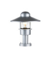 Lampe sur pied extérieur Klampenborg Verre transparent,acier inoxydable 304 Argent