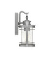 Quoizel exterior wall light Aluminum, steel, transparent grained glass Industrial aluminum