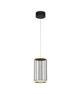 Lampada a sospensione Circolo LED Alluminio, acciaio dolce Bianco, nero sabbia