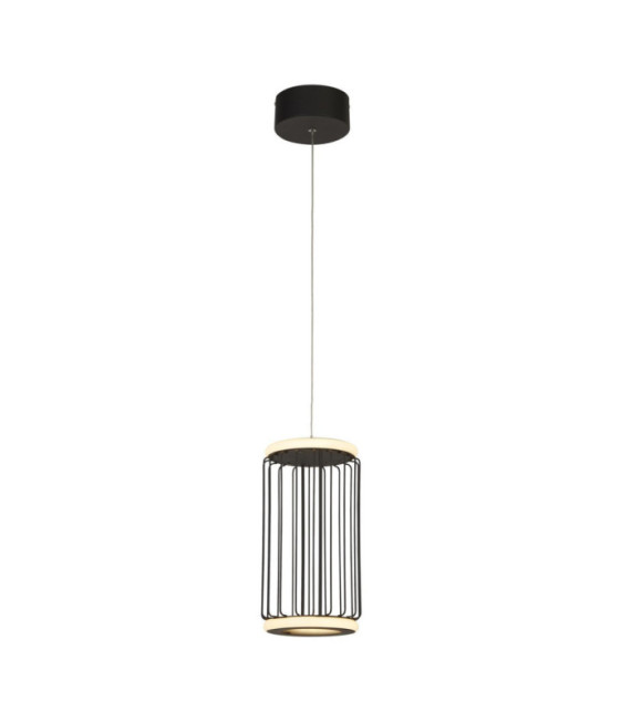 Lampada a sospensione Circolo LED Alluminio, acciaio dolce Bianco, nero sabbia