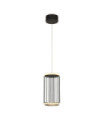 Suspension LED Circolo Aluminium,acier doux Blanc, sable noir