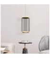 Suspension LED Circolo Aluminium,acier doux Blanc, sable noir