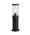 Bakerloo garden bollard Aluminum, Black glass