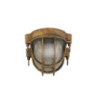 Bulkhead Outdoor Floor Lamp Clear Aluminum, Black Gold