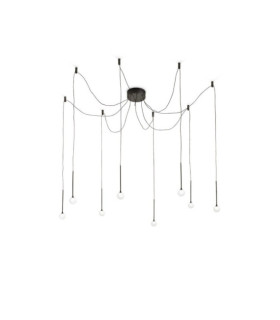 LUCCIOLA Pendant Lamp Glass, Black Metal
