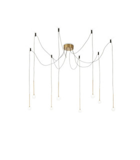 LUCCIOLA Pendant Lamp Glass, Metal Brass
