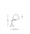 Lampe de table HILTON laiton antique 1 ampoule