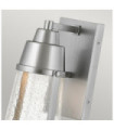 Hinkley Outdoor Wall Sconce Clear Seeded Glass, Weather Resistant Composite, Painted Satin Nickel
