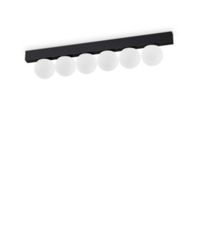 Plafoniera Ping in metallo nero