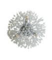 Sunburst wall light Mild steel, Clear glass, chrome