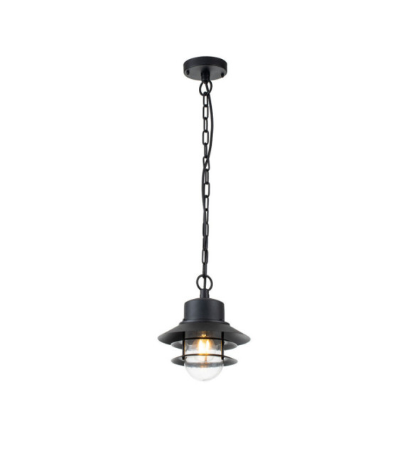 Copenhagen outdoor wall light Transparent glass, 304 stainless steel Black