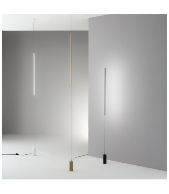 FILO lámpara colgante LED Vidrio, Metal, PVC negro