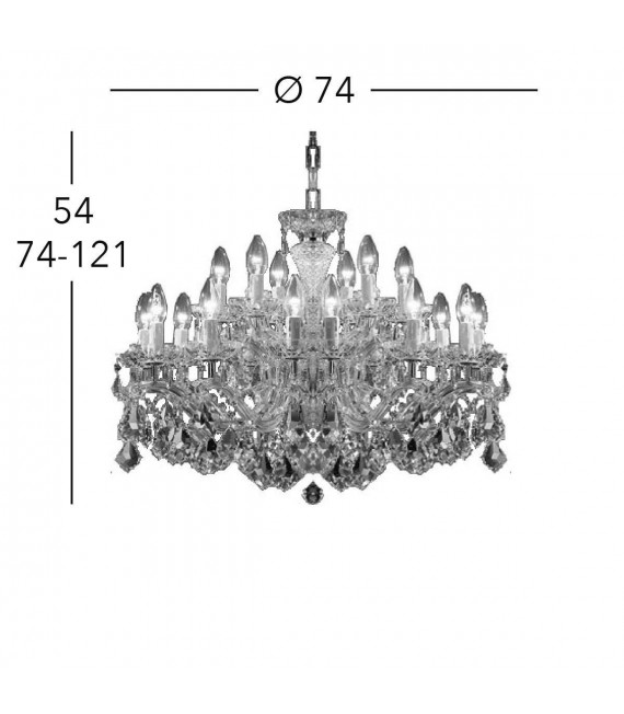 MARIA LOUISE Chandelier 18 lights - 5