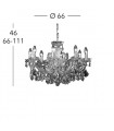 MARIA LOUISE Chandelier 8 lights - 5
