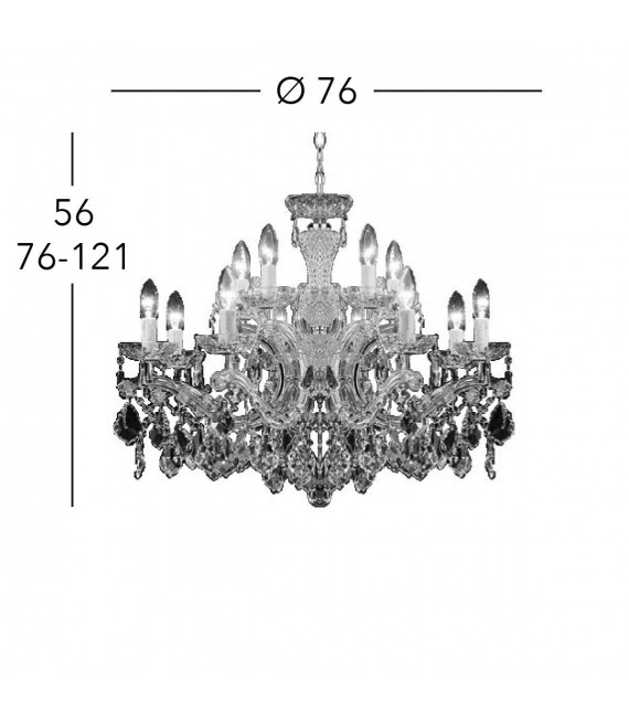 MARIA LOUISE Chandelier 12 lights - 5
