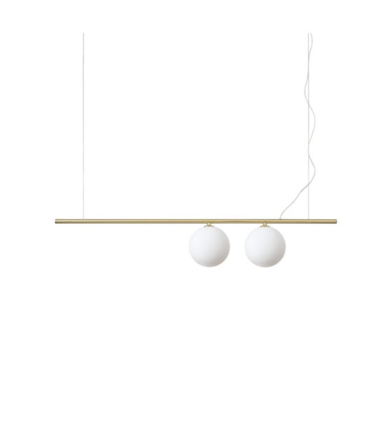 Suspension PERLINE Verre,Métal Laiton