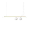PERLINE Pendant Lamp Glass, Metal Brass