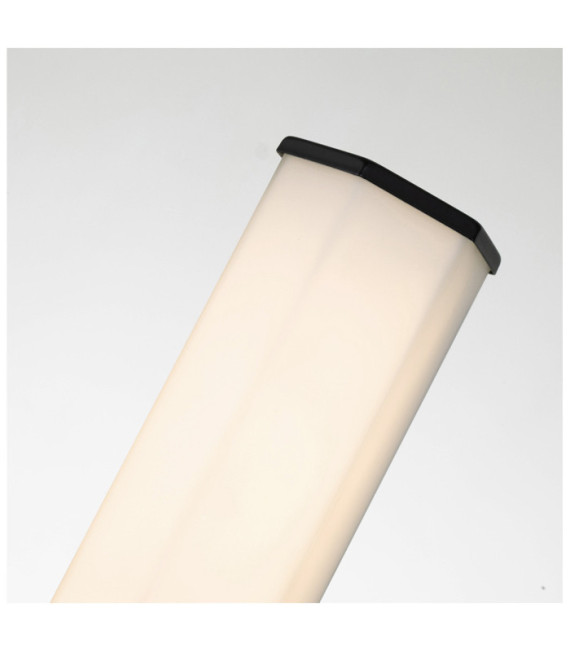 Wall light Bathroom Hinkley Steel, opal frosted glass Matt black