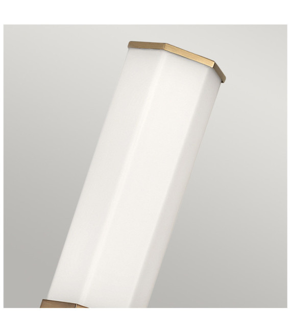 Wall light Bathroom Hinkley Steel, opal frosted glass Brass Heritage