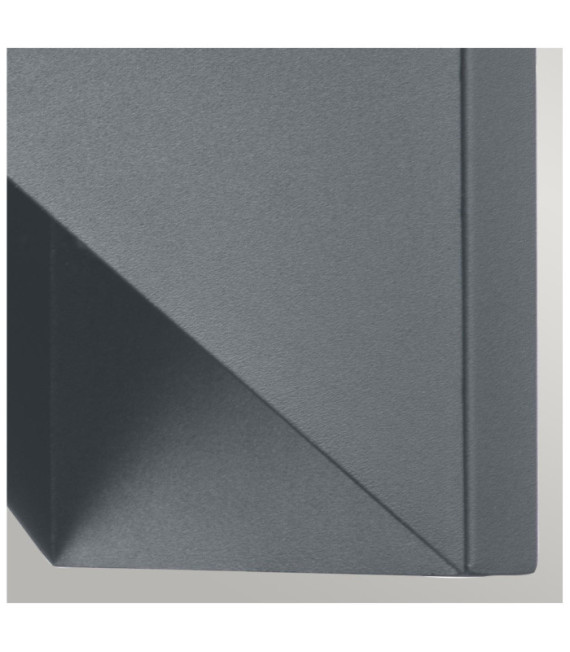 Portofino aplique exterior Vidrio, Acero inoxidable Gris