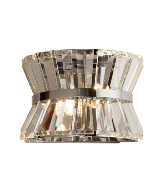 Lampada da parete Uptown Acciaio dolce, vetro cromato