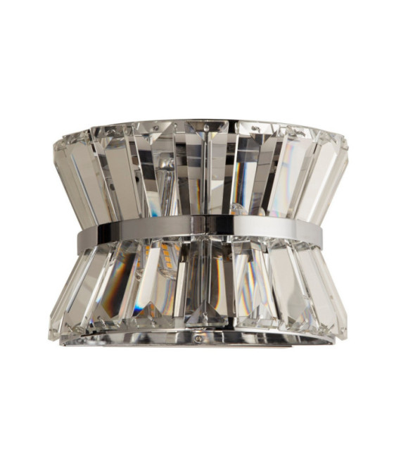 Applique murale Uptown Acier doux,verre Chrome
