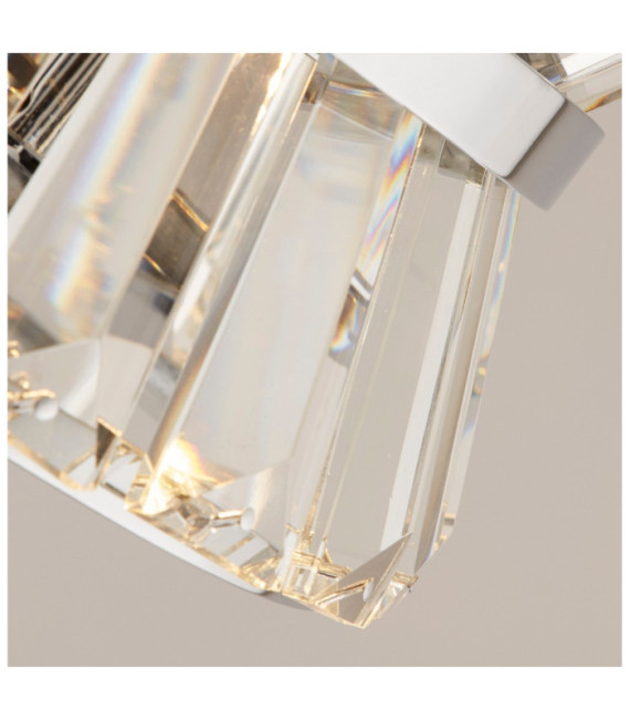 Uptown wall light Mild steel, Chrome glass