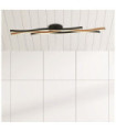 Bloom LED Ceiling Light Mild Steel Wood Effect, Sand Black
