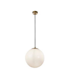 Lampada a sospensione Atom Acciaio dolce, vetro Ottone