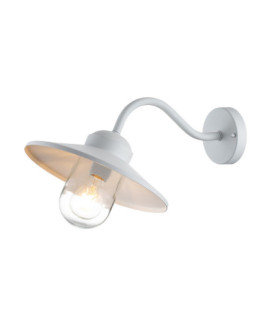 Applique murale extérieur Klampenborg Verre transparent,acier inoxydable 304 Blanc