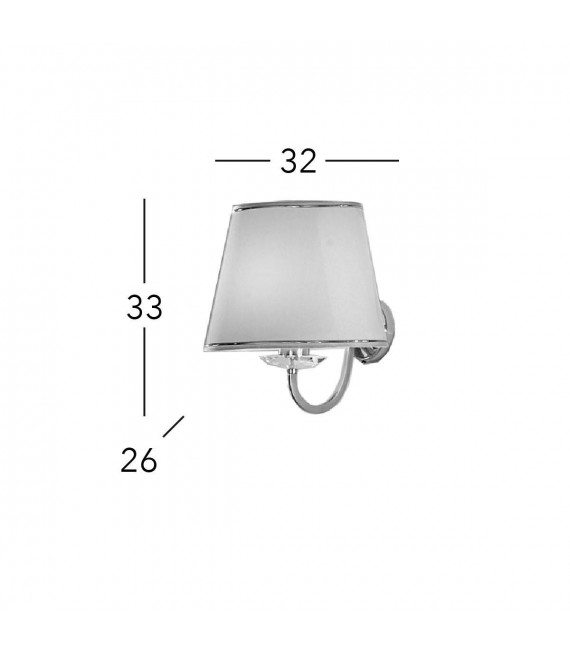 Applique classica IMPERIAL ottone inglese 1 lampadina