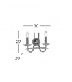 Applique murale classique IMPERIAL laiton Anglais 2 ampoules