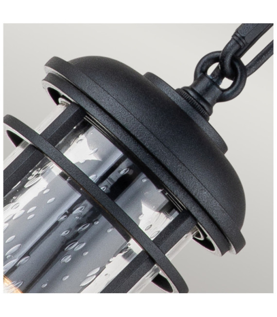 Suspension extérieur Feiss Aluminium,acier,verre grainé transparent Noir texturé