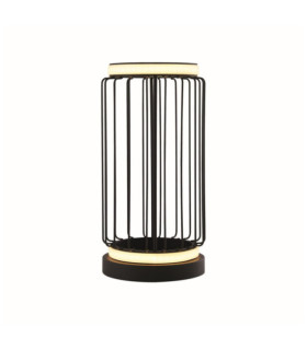 Circolo LED-Tischleuchte Aluminium, Weichstahl Weiß, schwarzer Sand