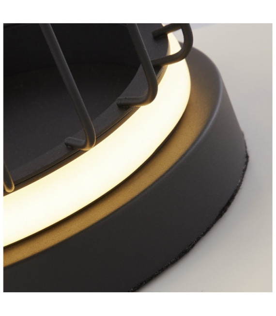 Lampe de table LED Circolo Aluminium,acier doux Blanc, sable noir