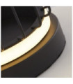 Circolo LED table lamp Aluminium, mild steel White, black sand