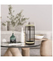 Lampe de table LED Circolo Aluminium,acier doux Blanc, sable noir
