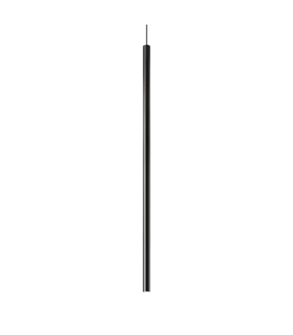 Lampada a sospensione ultrasottile Metallo, Alluminio Nero opaco