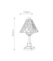 Lampe de table Alderley Acier,verre d'art Bronze d'époque