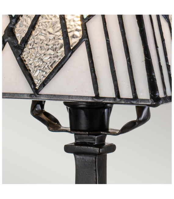 Lampada da tavolo Alderley Acciaio, vetro artistico Bronzo vintage