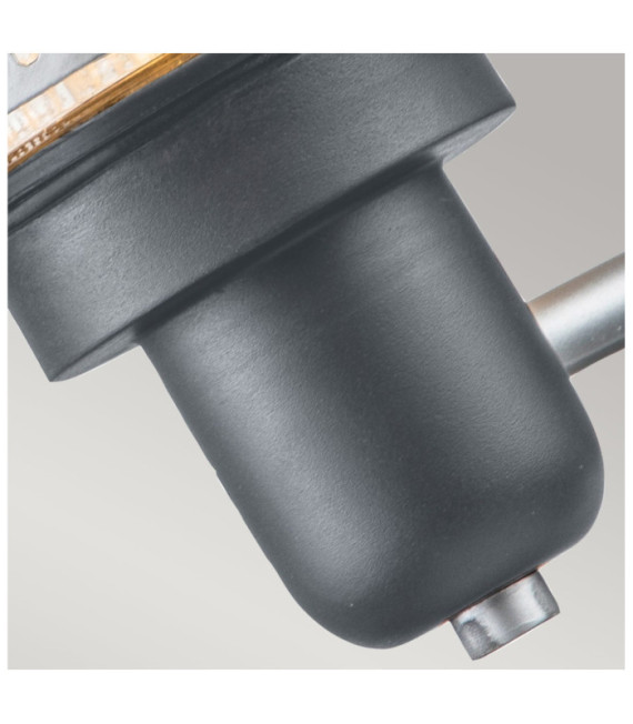 Lampada da parete per esterni Saturne Acciaio inox, vetro, alluminio Grigio