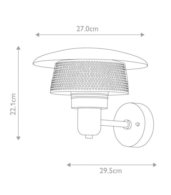 Aplique exterior Saturne Acero inoxidable, vidrio, aluminio Gris