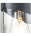 Porto exterior wall light Glass, Gray stainless steel
