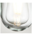 Porto exterior wall light Glass, Gray stainless steel