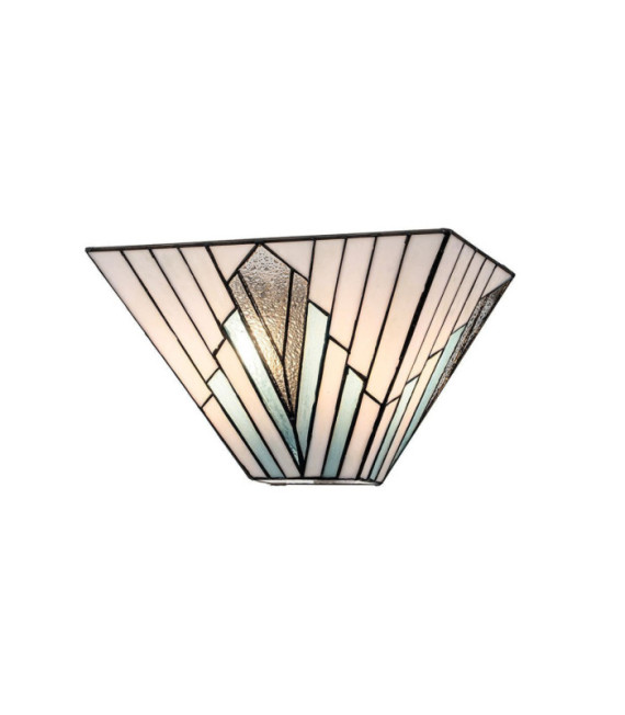 Alderley aplique Art vidrio, acero Bronce vintage
