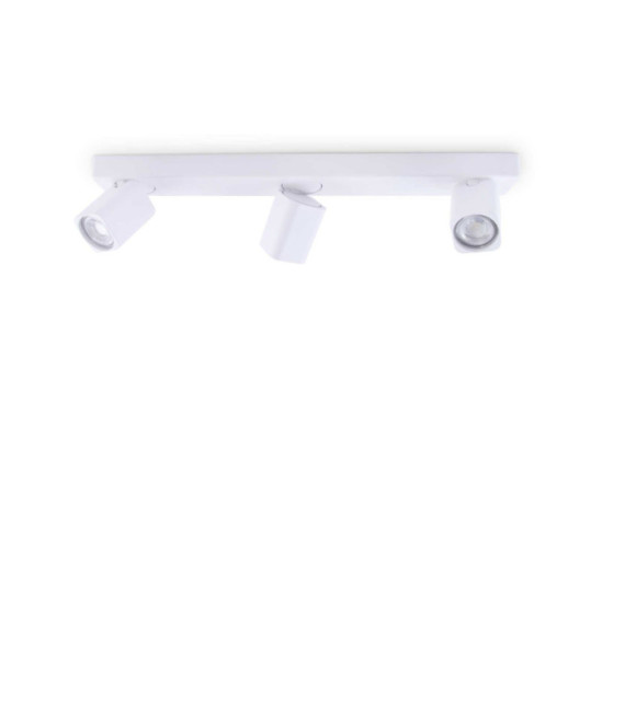 Barre de spots Rudy Métal,Aluminium Blanc